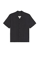 Rag & Bone Printed Avery Shirt in Black Geo, view 1, click to view large image.