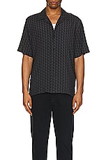 Rag & Bone Printed Avery Shirt in Black Geo, view 4, click to view large image.