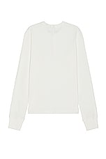 Rag & Bone Lightweight Waffle Henley in Ivory, view 2, click to view large image.