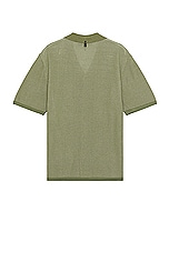 Rag & Bone Harvey Knit Camp Shirt in Sage, view 2, click to view large image.