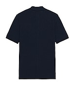 Rag & Bone Harvey Knit Polo in Blue, view 2, click to view large image.