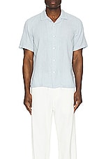 Rag & Bone Avery Gauze Shirt in Dusty Blue, view 3, click to view large image.