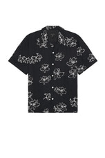 Rag & Bone Avery Resort Shirt in Black, view 1, click to view large image.