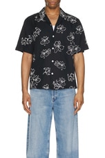 Rag & Bone Avery Resort Shirt in Black, view 4, click to view large image.