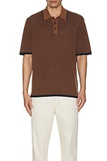 Rag & Bone Harvey Polo in Clay, view 4, click to view large image.