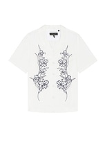Rag & Bone Avery Resort Shirt in Aged White, view 1, click to view large image.