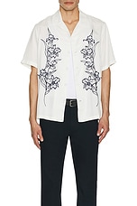 Rag & Bone Avery Resort Shirt in Aged White, view 4, click to view large image.