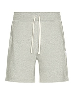 Reigning Champ Midweight Terry 6&quot; Sweatshort in Heather Grey, view 1, click to view large image.