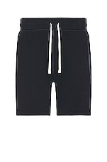 Reigning Champ Midweight Terry 6&quot; Sweatshort in Navy, view 1, click to view large image.