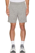 Reigning Champ Solotex Mesh Short in Heather Grey, view 4, click to view large image.