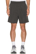 Reigning Champ Crinkle Nylon Match Short in Carbon, view 4, click to view large image.