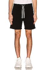 Reigning Champ Reigning 6&quot; Champ Sweatshort in Black, view 4, click to view large image.