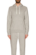 Reigning Champ Pullover Hoodie in Heather Grey, view 3, click to view large image.