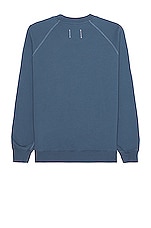 Reigning Champ Lightweight Terry Classic Crewneck in Washed Blue, view 2, click to view large image.