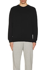 Reigning Champ Midweight Terry Classic Crewneck in Black, view 3, click to view large image.