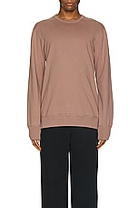 Reigning Champ Midweight Terry Crewneck in Desert Rose, view 3, click to view large image.
