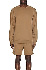 Reigning Champ Midweight Terry Classic Crewneck in Clay, view 3, click to view large image.