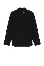 Reigning Champ Wool Overshirt in Black, view 2, click to view large image.
