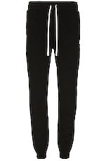 Reigning Champ Slim Sweatpant in Black, view 1, click to view large image.