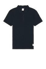 Reigning Champ Lightweight Jersey Polo in Navy, view 1, click to view large image.