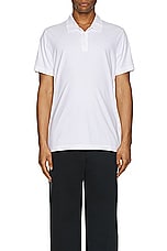 Reigning Champ Lightweight Jersey Polo in White, view 3, click to view large image.