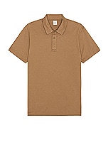 Reigning Champ Lightweight Jersey Polo in Clay, view 1, click to view large image.