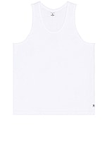 Reigning Champ Lightweight Jersey Tank Top in White, view 1, click to view large image.