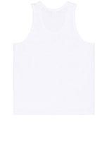 Reigning Champ Lightweight Jersey Tank Top in White, view 2, click to view large image.