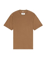 Reigning Champ Midweight Jersey Classic T-shirt in Clay, view 1, click to view large image.