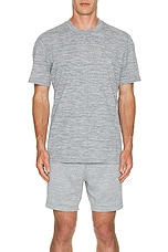 Reigning Champ Solotex Mesh T-shirt in Heather Grey, view 3, click to view large image.