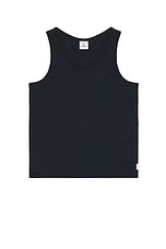 Reigning Champ Lightweight Jersey Tank Top in Navy, view 1, click to view large image.