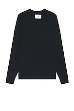 Reigning Champ 1x1 Slub Long Sleeve in Black, view 1, click to view large image.