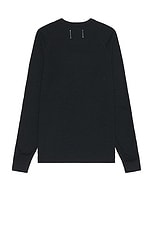 Reigning Champ 1x1 Slub Long Sleeve in Black, view 2, click to view large image.