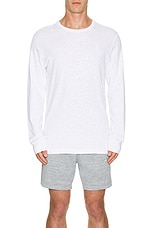Reigning Champ Reigning Champ 1x1 Slub Long Sleeve in White, view 3, click to view large image.