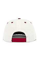 Rhude Rossa Structured Hat in Ivory & Red, view 2, click to view large image.
