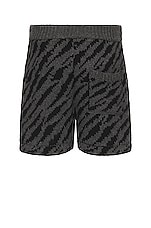 Rhude Zebra Shorts in Black & Charcoal, view 2, click to view large image.