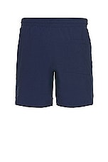 Rhude Logo Track Short in Navy, view 2, click to view large image.