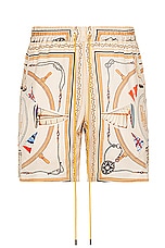 Rhude Rhude Nautica Silk Short in Multi, view 1, click to view large image.