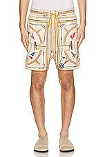 Rhude Rhude Nautica Silk Short in Multi, view 4, click to view large image.