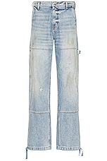 Rhude Reza Denim Double Knee Pant in Indigo | FWRD