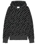 Rhude Zebra Hoodie in Black & Charcoal, view 1, click to view large image.