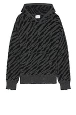 Rhude Zebra Hoodie in Black & Charcoal, view 1, click to view large image.