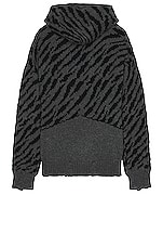 Rhude Zebra Hoodie in Black & Charcoal, view 2, click to view large image.