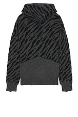 Rhude Zebra Hoodie in Black & Charcoal, view 2, click to view large image.