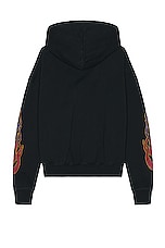 Rhude Screaming Eagle Hoodie in Vintage Black, view 2, click to view large image.