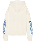Rhude Hotel Hoodie in Vintage White, view 2, click to view large image.