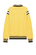 Rhude Warm Up Polo in Yellow, Black, & Cream, view 2, click to view large image.