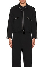 Rhude Sambac Suiting Jacket in Black, view 3, click to view large image.