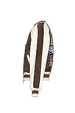 Rhude Souvenier Jacket in Brown & Cream, view 3, click to view large image.