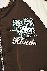 Rhude Souvenier Jacket in Brown & Cream, view 4, click to view large image.